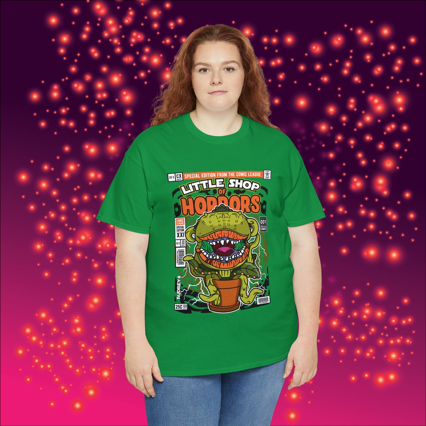Little Shop of Horrors Audrey Pop Culture Mock Comic Cover heavy cotton T-shirt