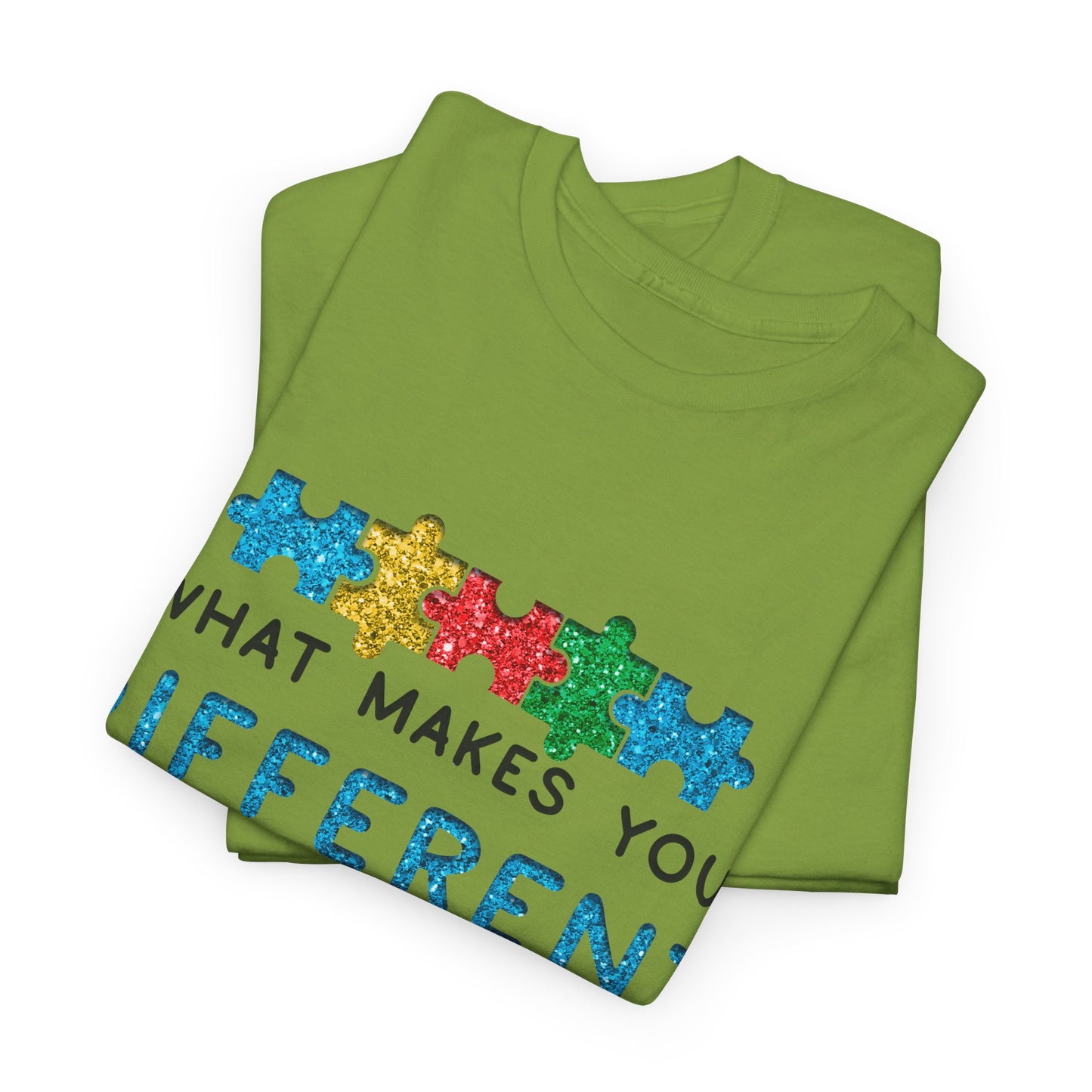 Autism WHAT MAKES YOU DIFFERENT IS WHAT MAKES YOU BEAUTIFUL T-shirt Unisex Heavy Cotton
