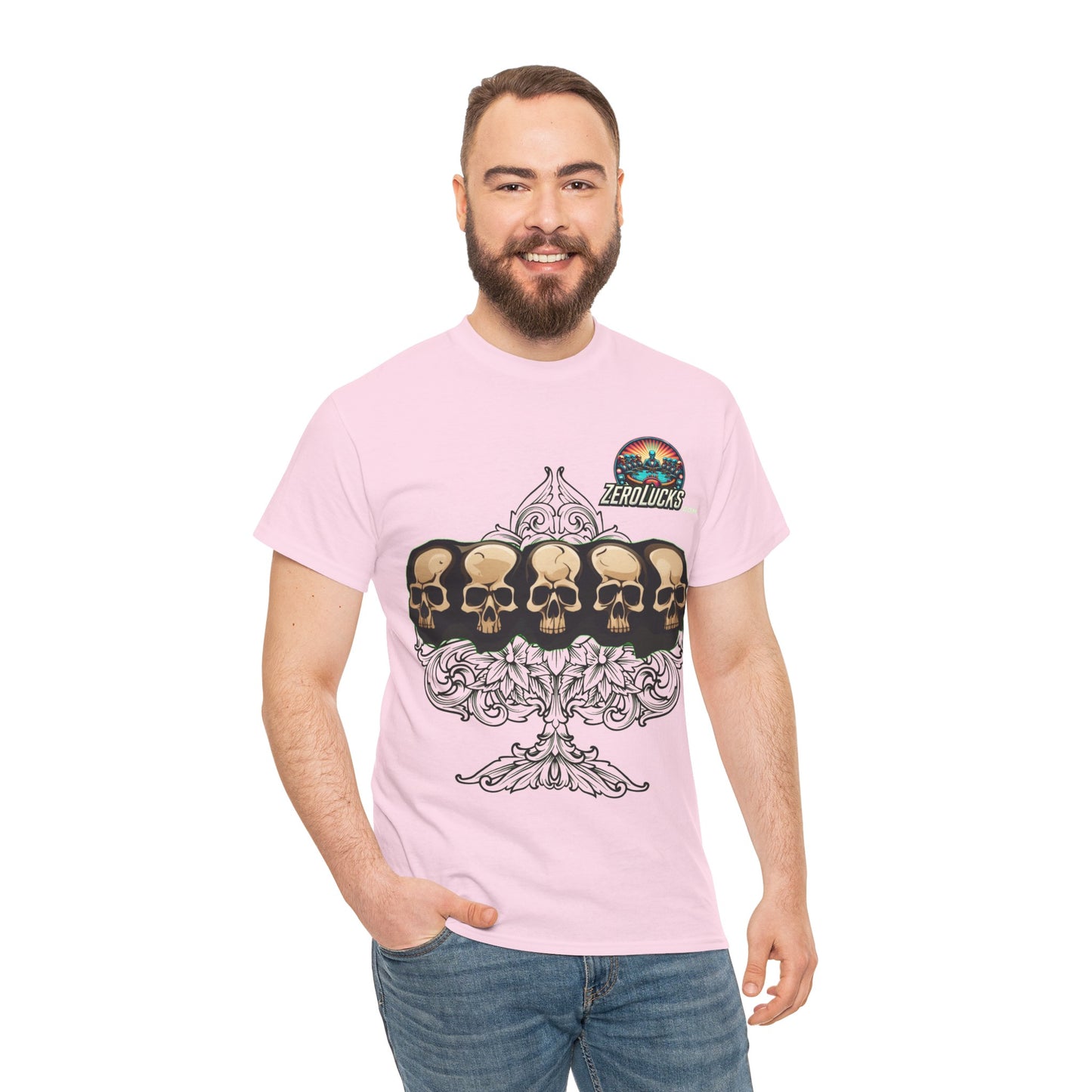 No Lucks Skulls with Spade T-shirt Unisex Heavy Cotton