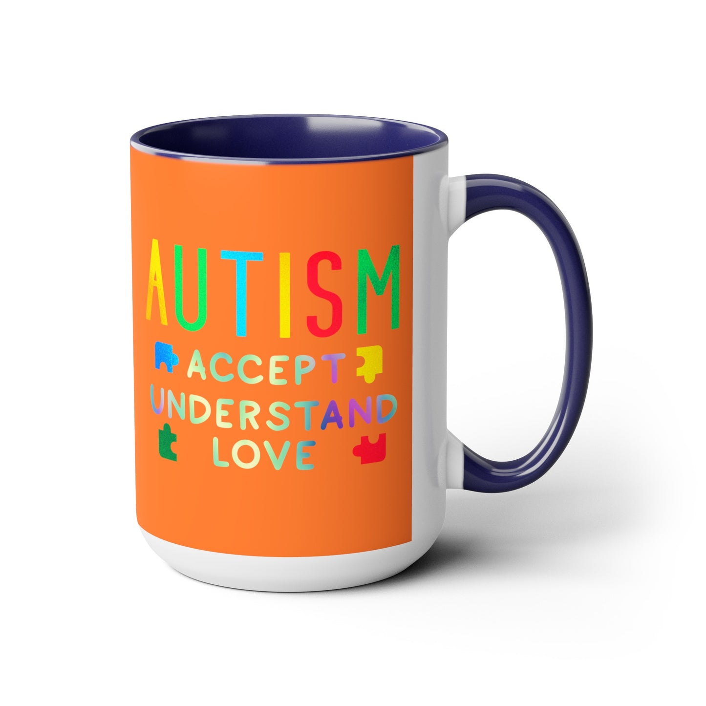 Autism ACCEPT UNDERSTAND LOVE 15oz Coffee Mug