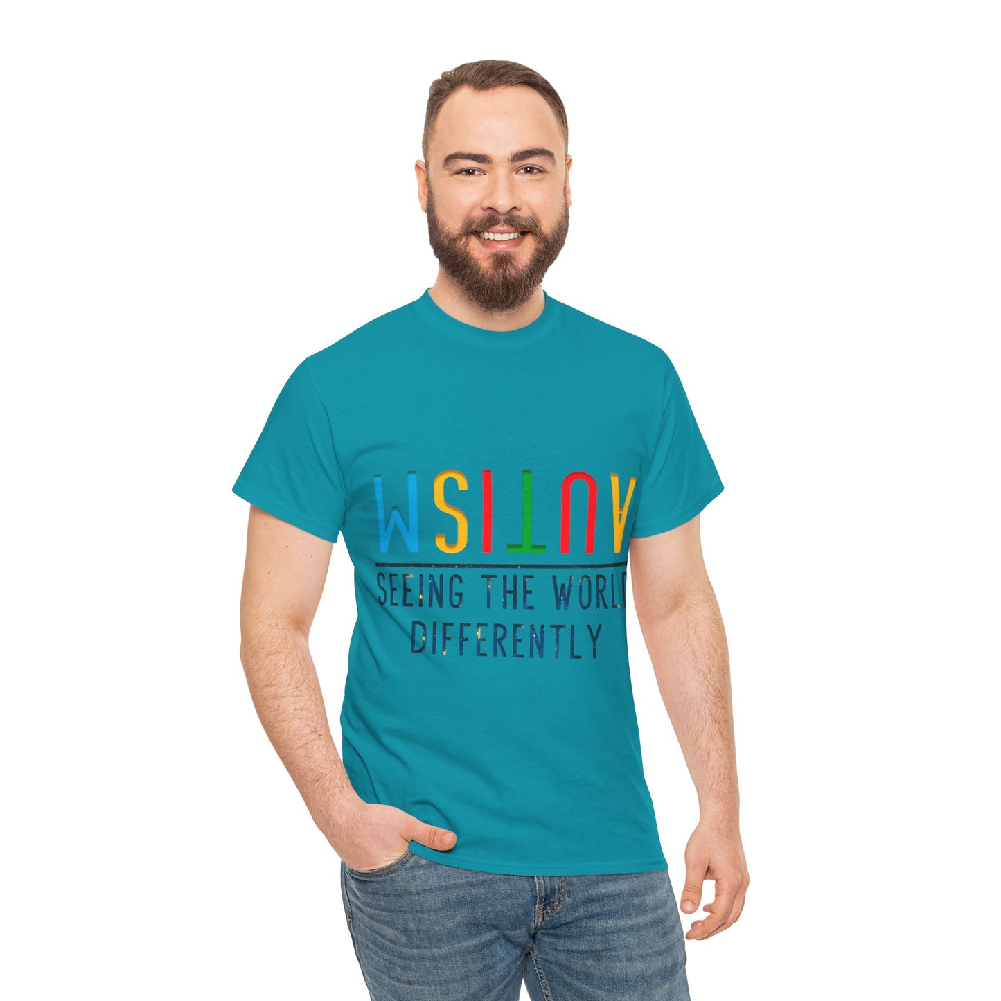 Autism Seeing the World Differently T-shirt Unisex Heavy Cotton