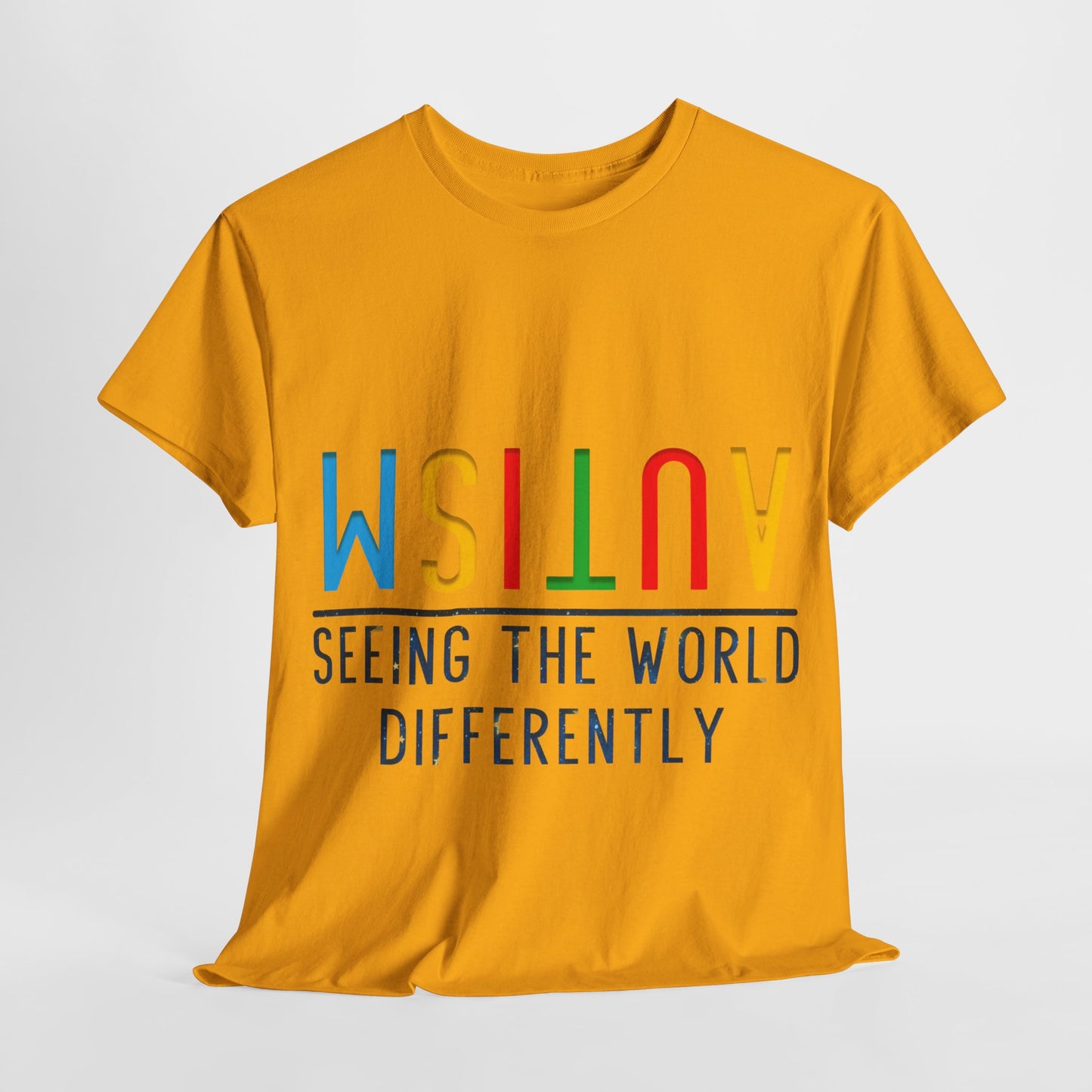 Autism Seeing the World Differently T-shirt Unisex Heavy Cotton