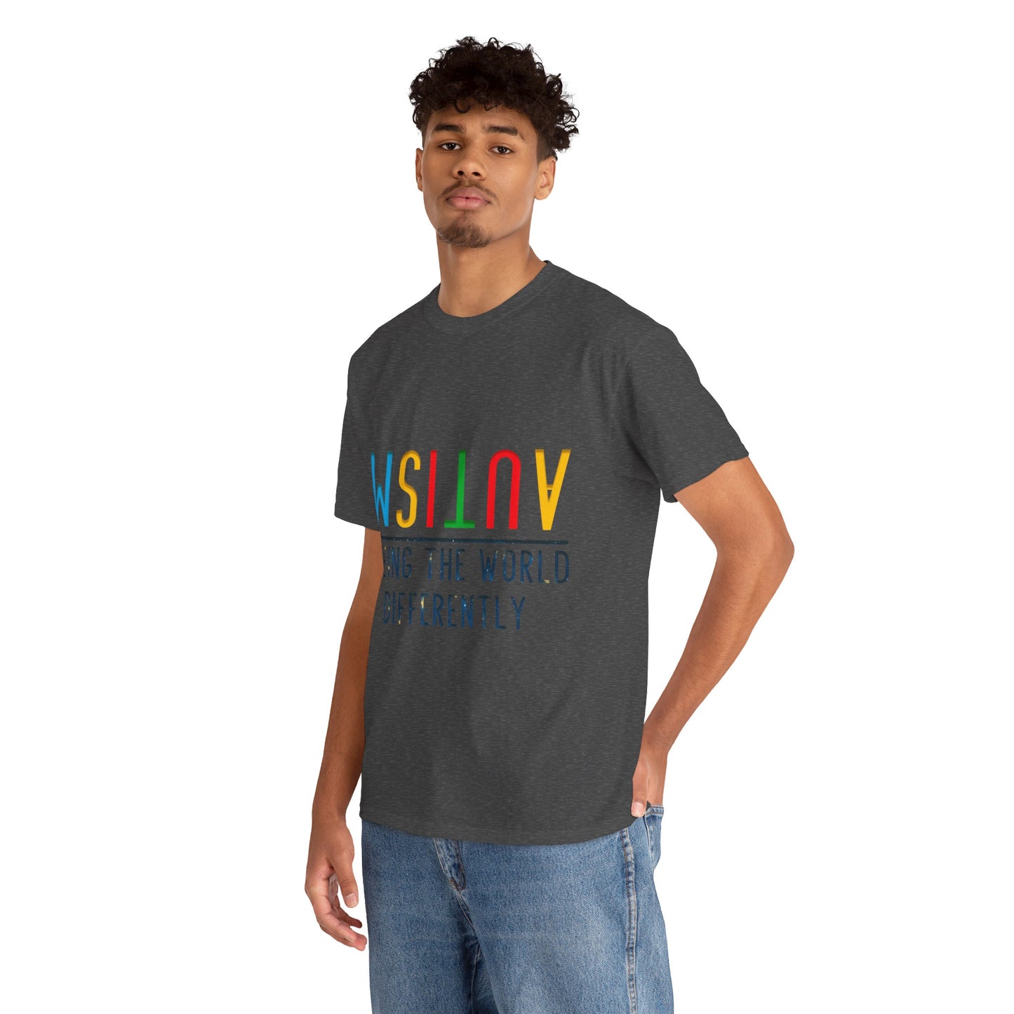 Autism Seeing the World Differently T-shirt Unisex Heavy Cotton