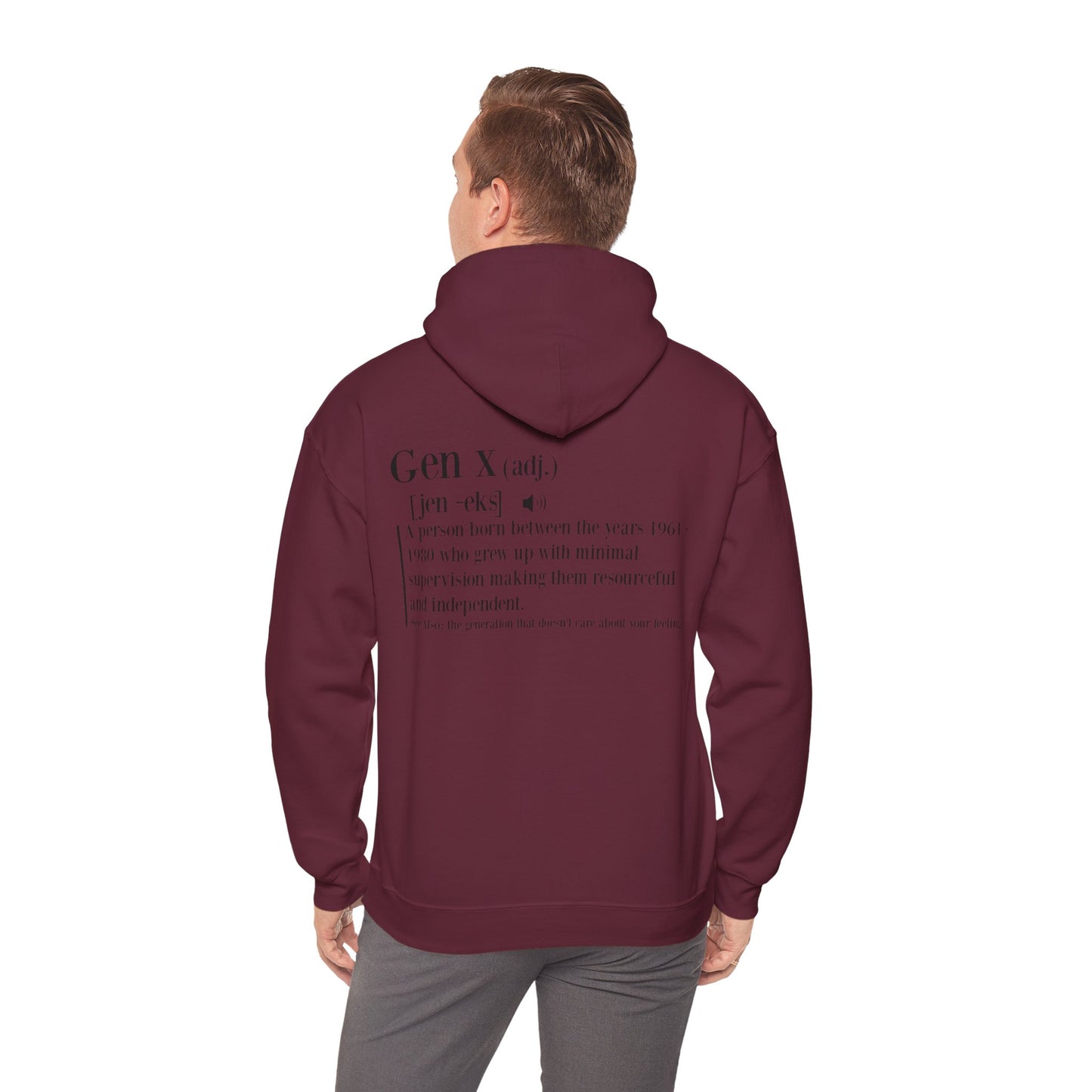 Gen X Raised on Hose Water & Neglect Front & Back Unisex Heavy Blend™ Hooded Sweatshirt