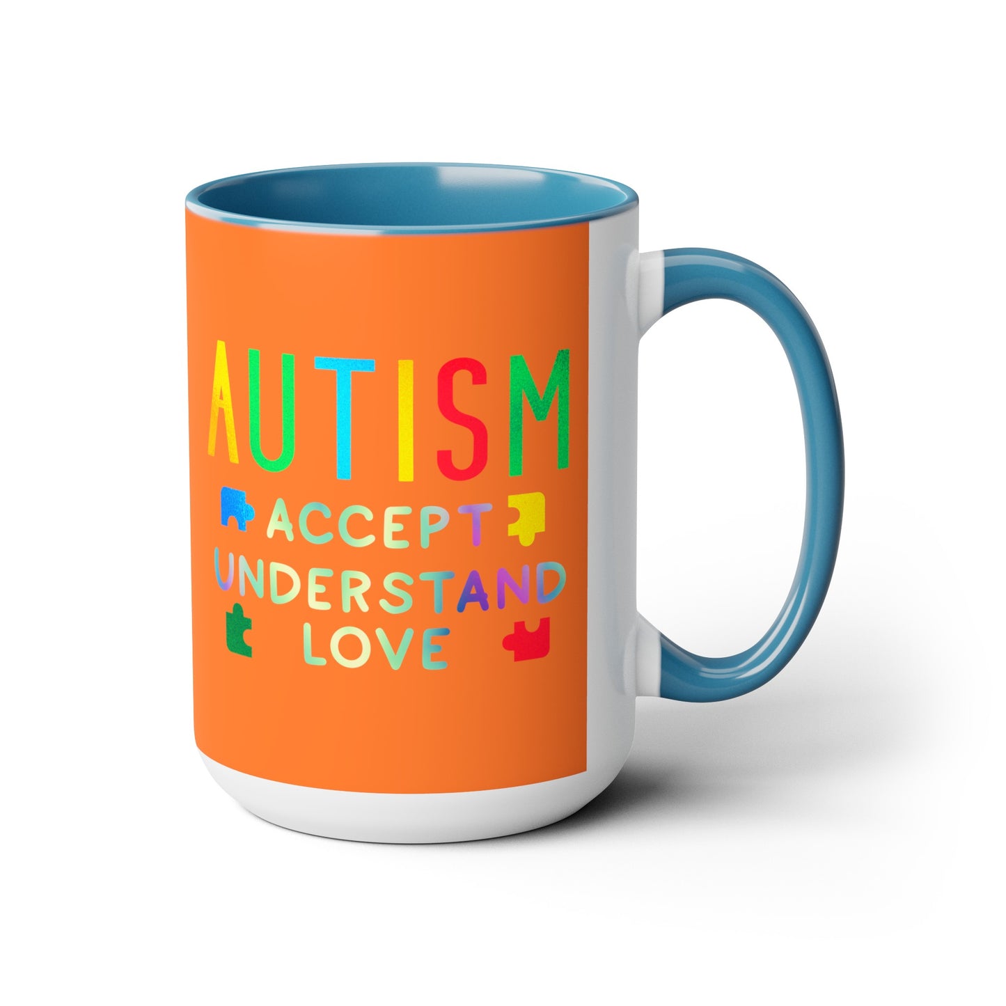 Autism ACCEPT UNDERSTAND LOVE 15oz Coffee Mug