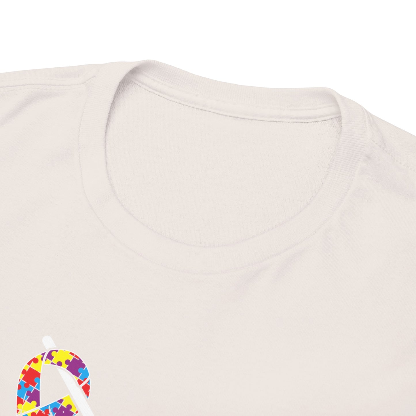 Bigfoot Heart Puzzle Piece Autism T shirt unisex heavy cotton T-shirt