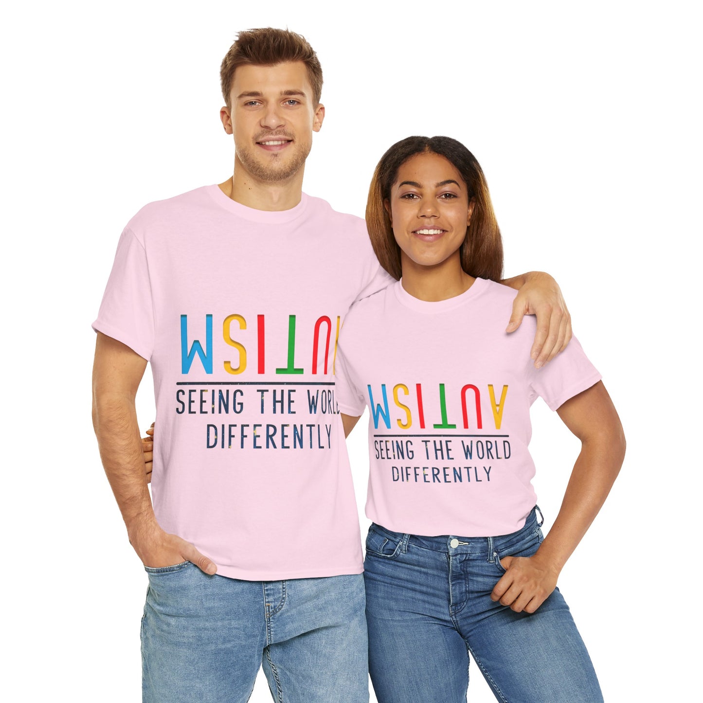 Autism Seeing the World Differently T-shirt Unisex Heavy Cotton