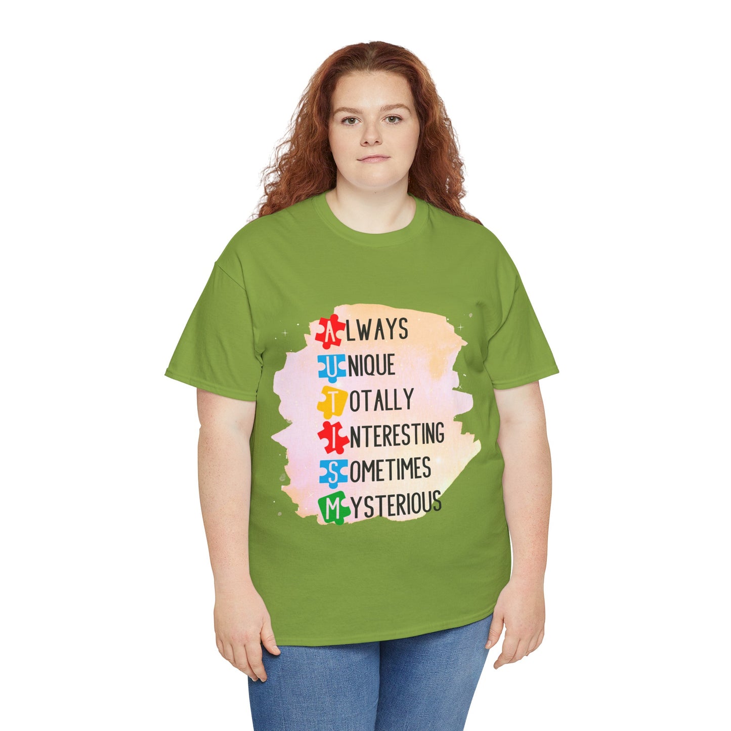 Autism Always Unique Totally Interesting Sometimes Mysterious T-shirt Unisex Heavy Cotton