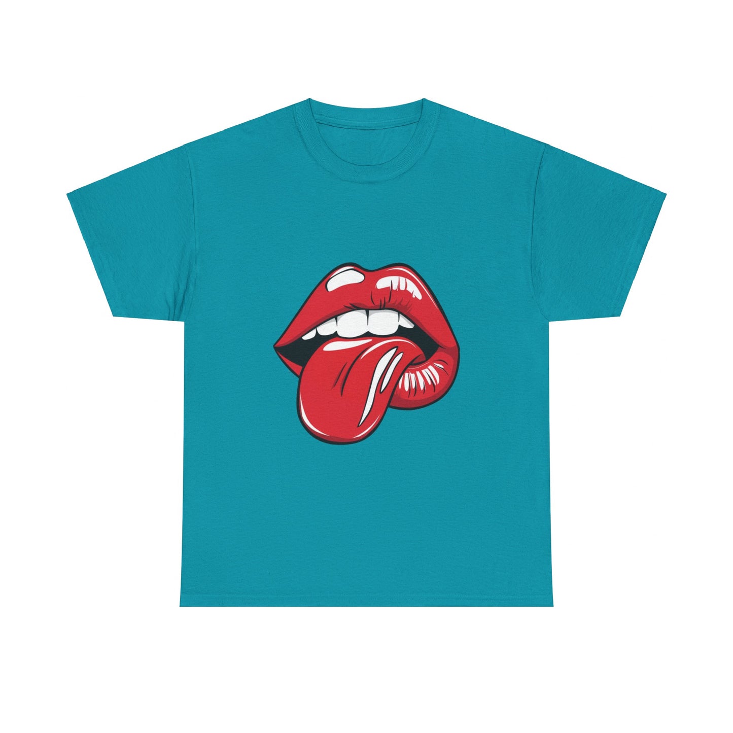 Sexy Retro PopArt Red Lips and Tounge Unisex heavy cotton Tshirt