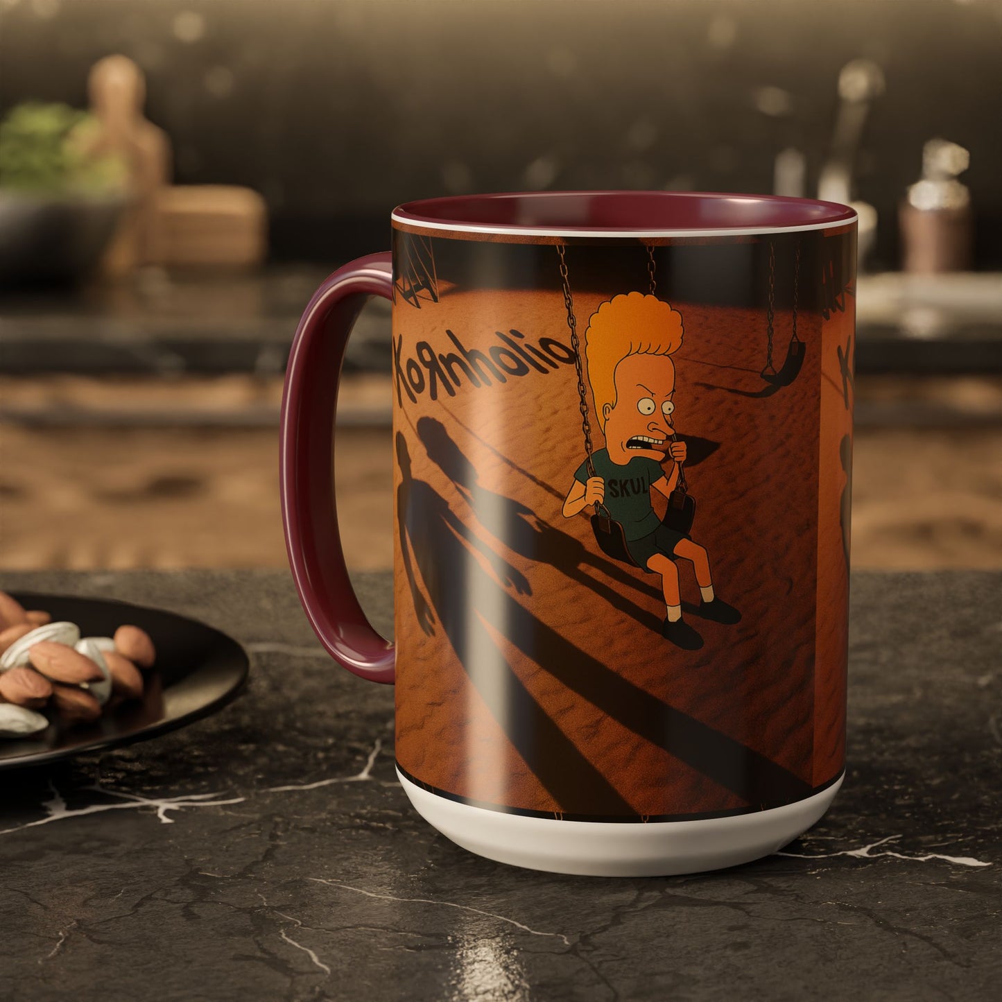 Kornholio 15 oz Coffee Mug Funny Nu Metal Cartoon Cup Multiple Colors