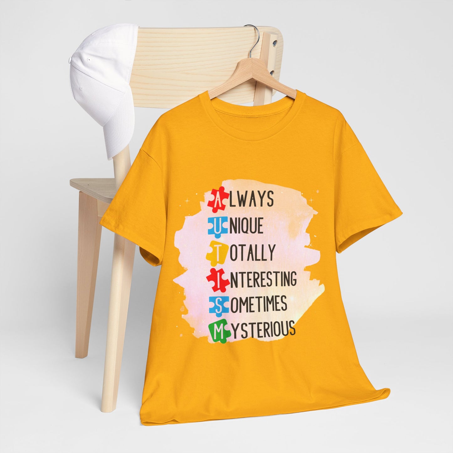 Autism Always Unique Totally Interesting Sometimes Mysterious T-shirt Unisex Heavy Cotton