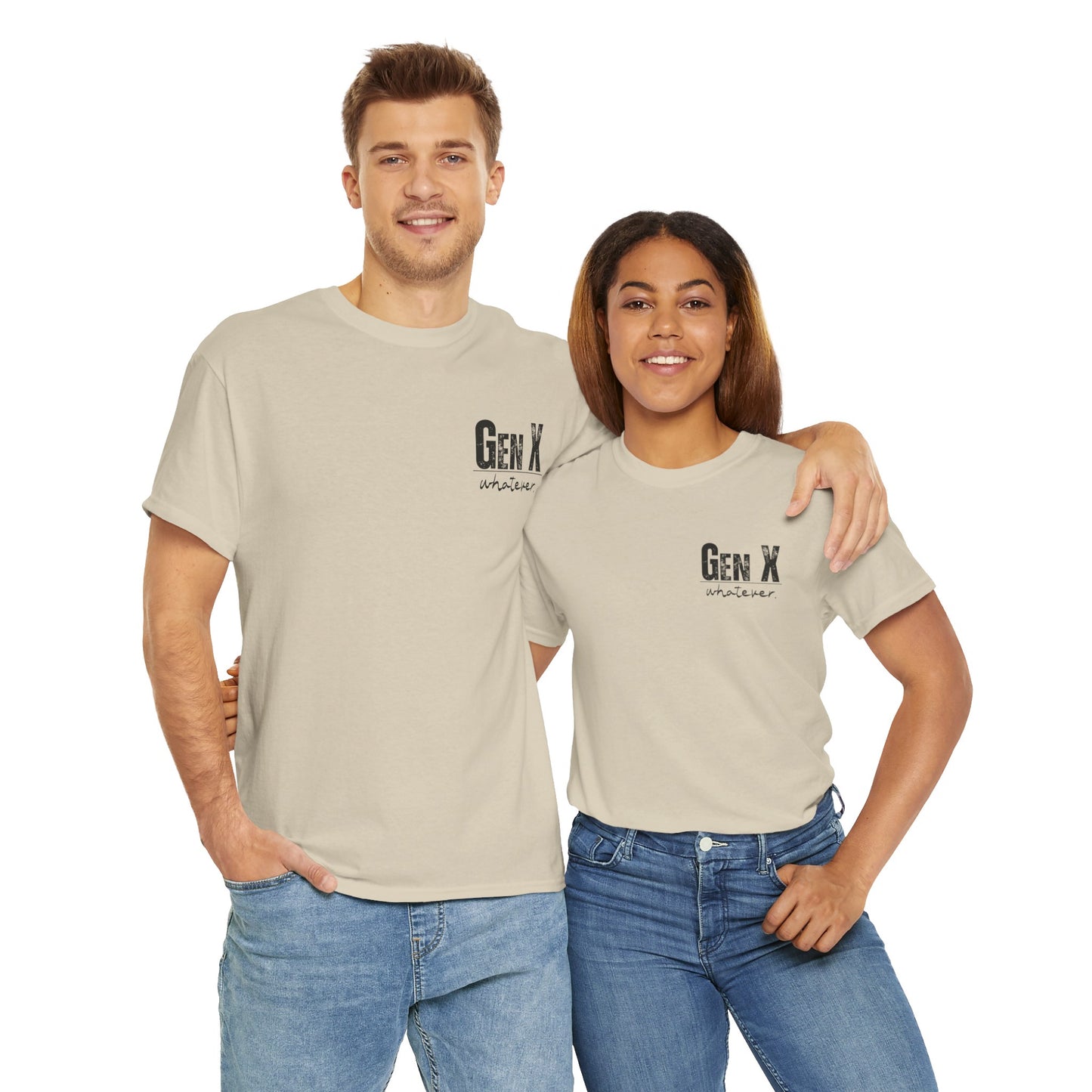 GEN X Definition Unisex Heavy Cotton T-Shirt Front & Back