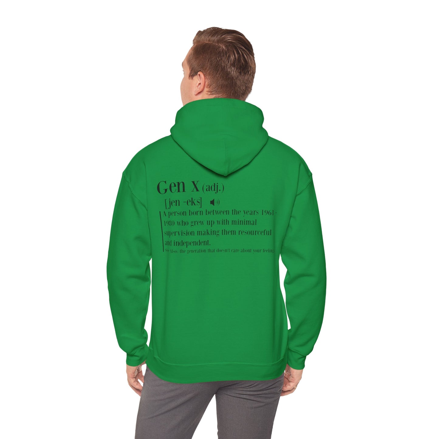 Gen X Raised on Hose Water & Neglect Front & Back Unisex Heavy Blend™ Hooded Sweatshirt
