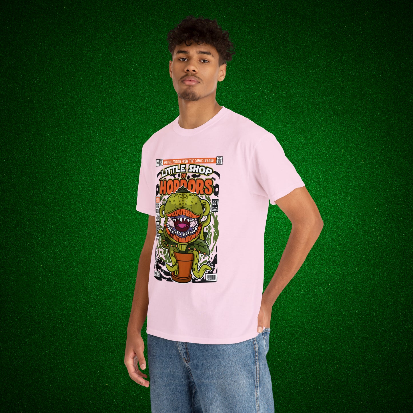 Little Shop of Horrors Audrey Pop Culture Mock Comic Cover heavy cotton T-shirt