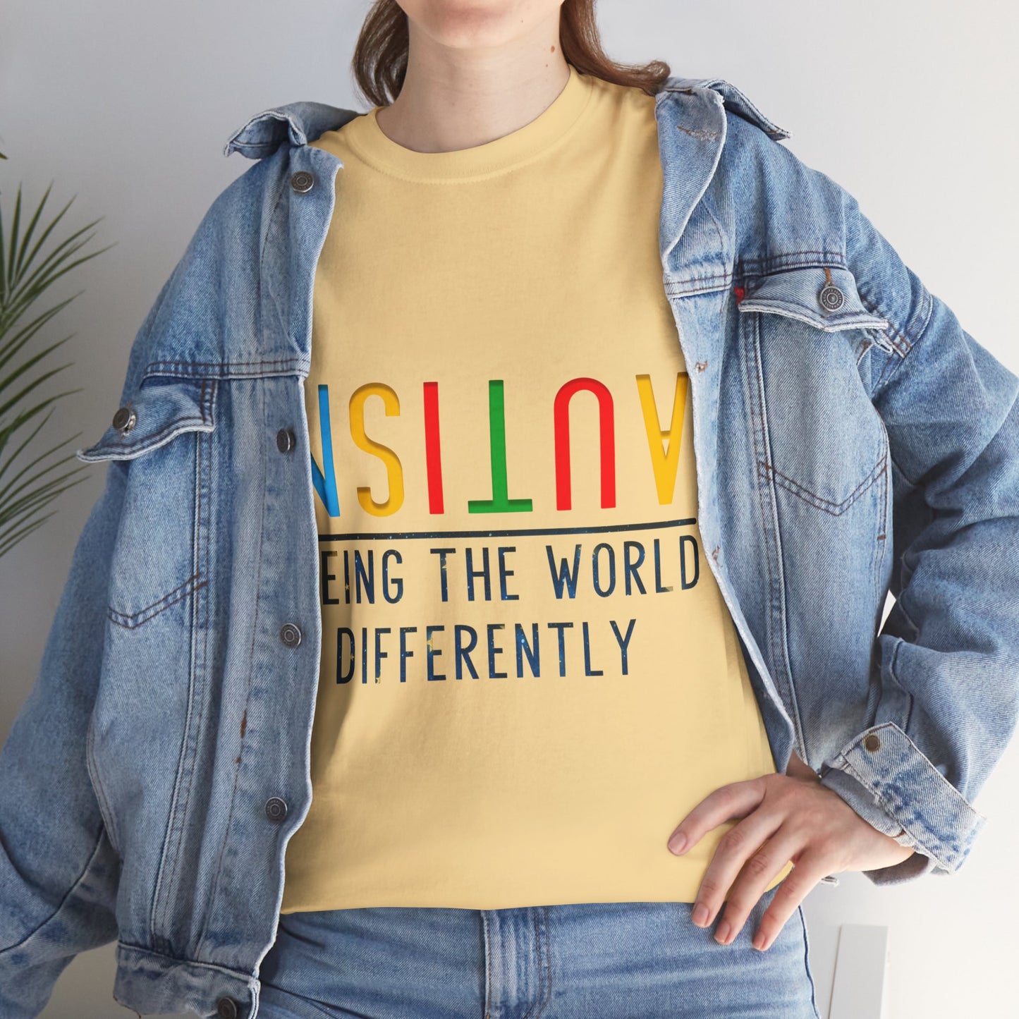 Autism Seeing the World Differently T-shirt Unisex Heavy Cotton