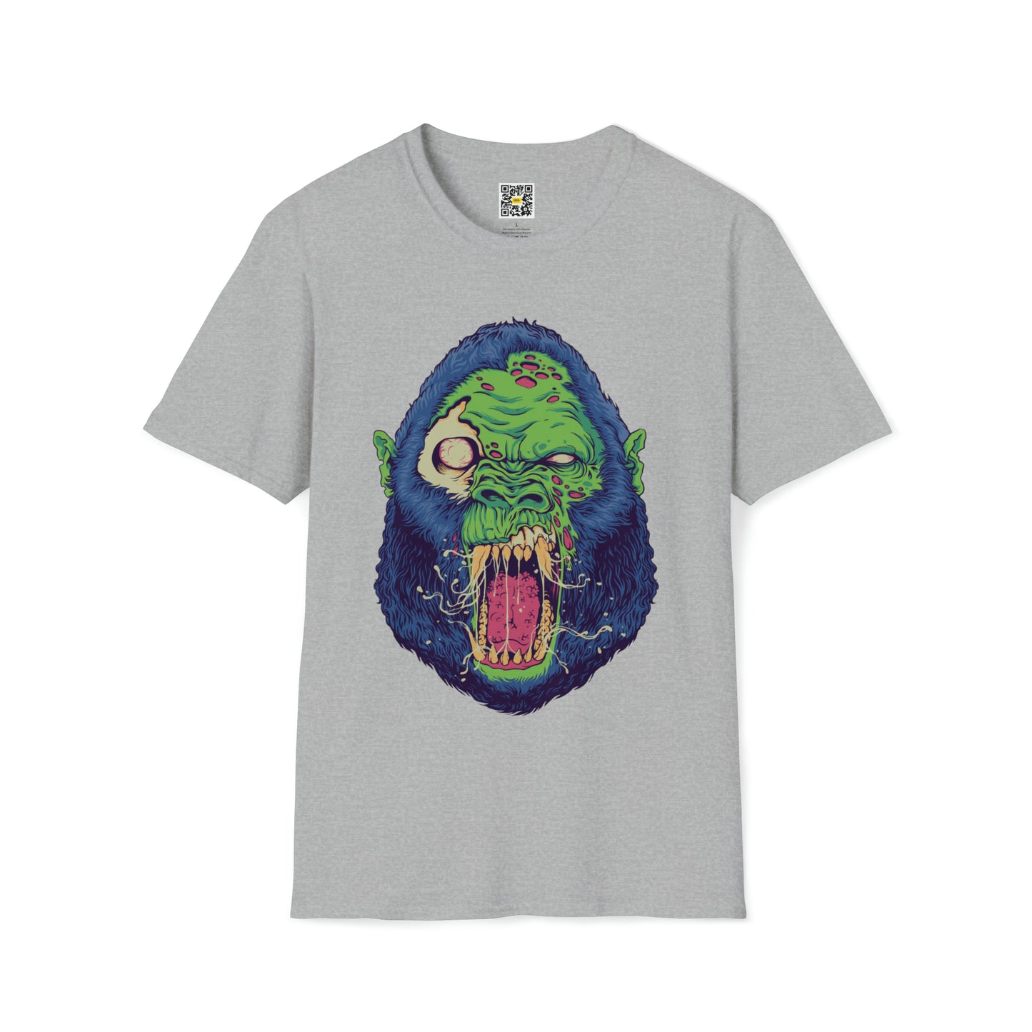 Angry Monster Gorilla Head T-Shirt Jungle Zoo Amazon Animals