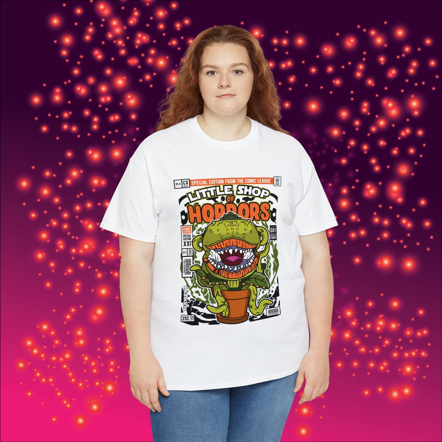 Little Shop of Horrors Audrey Pop Culture Mock Comic Cover heavy cotton T-shirt