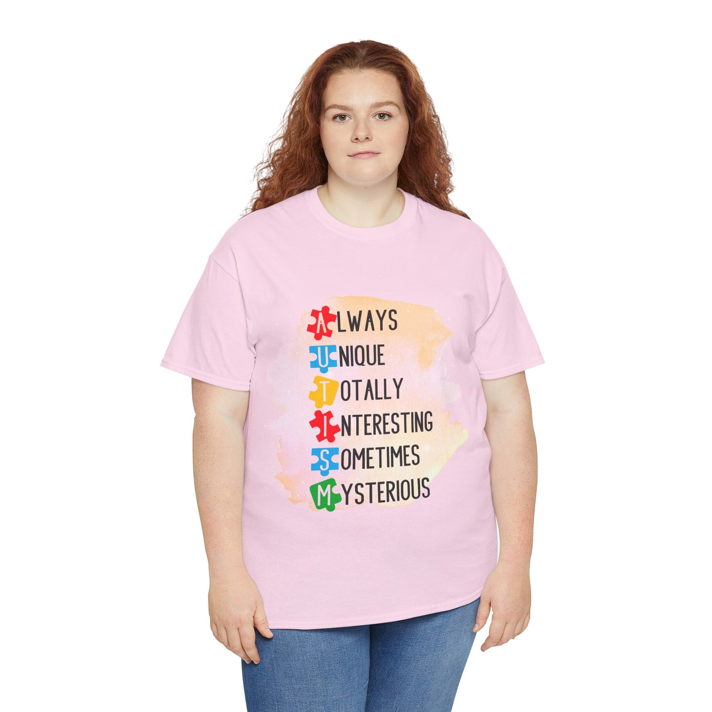 Autism Always Unique Totally Interesting Sometimes Mysterious T-shirt Unisex Heavy Cotton