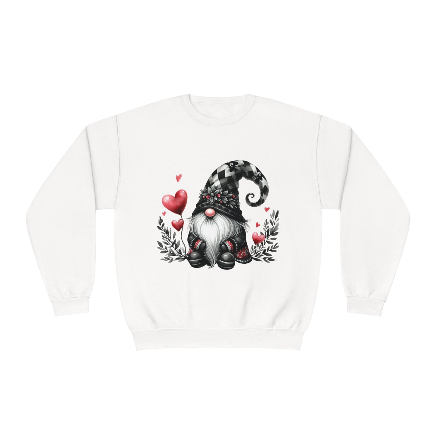 Black Valentine Gnome Unisex NuBlend® Crewneck Sweatshirt