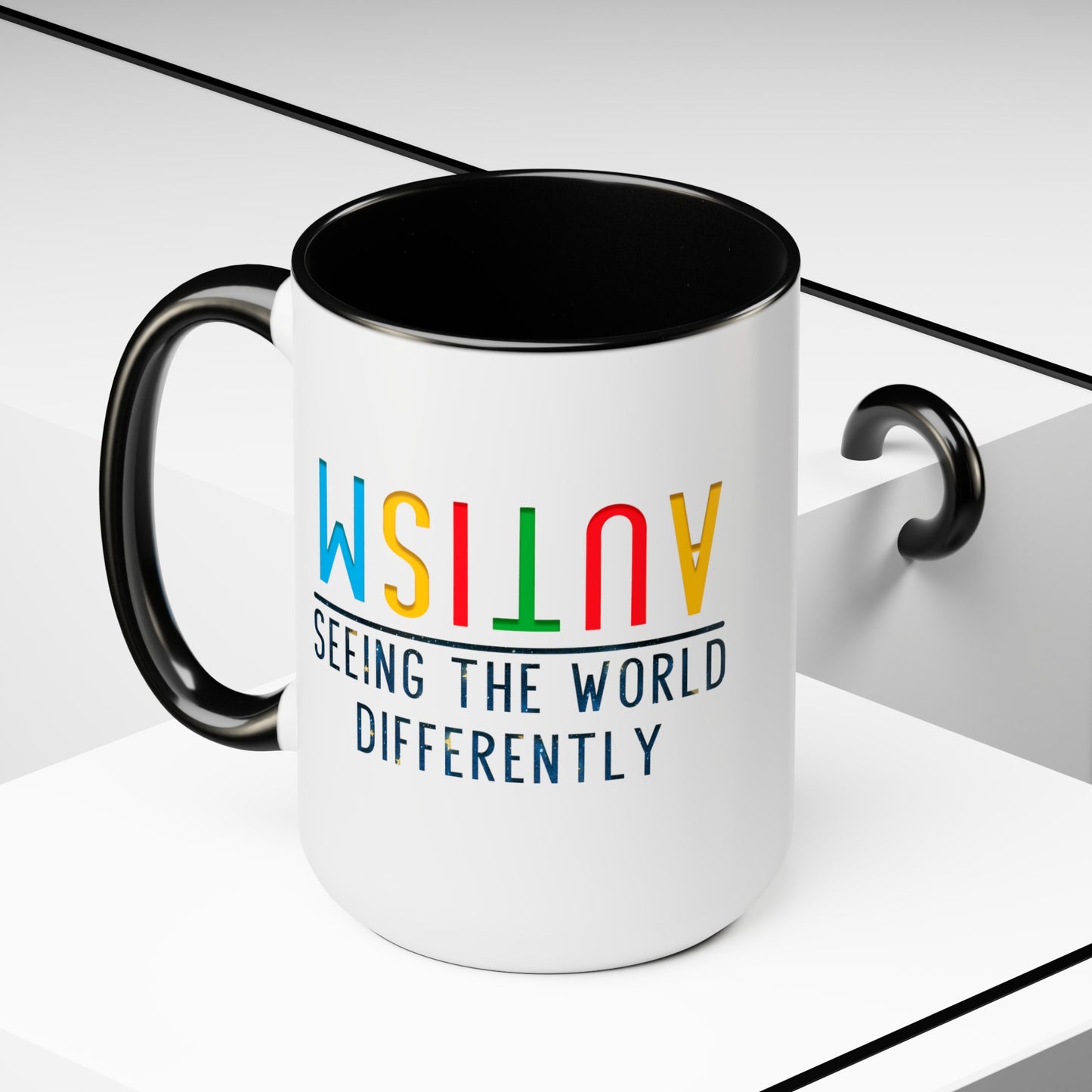 Autism Seeing the World Differently T-shirt 15oz Coffee Mug