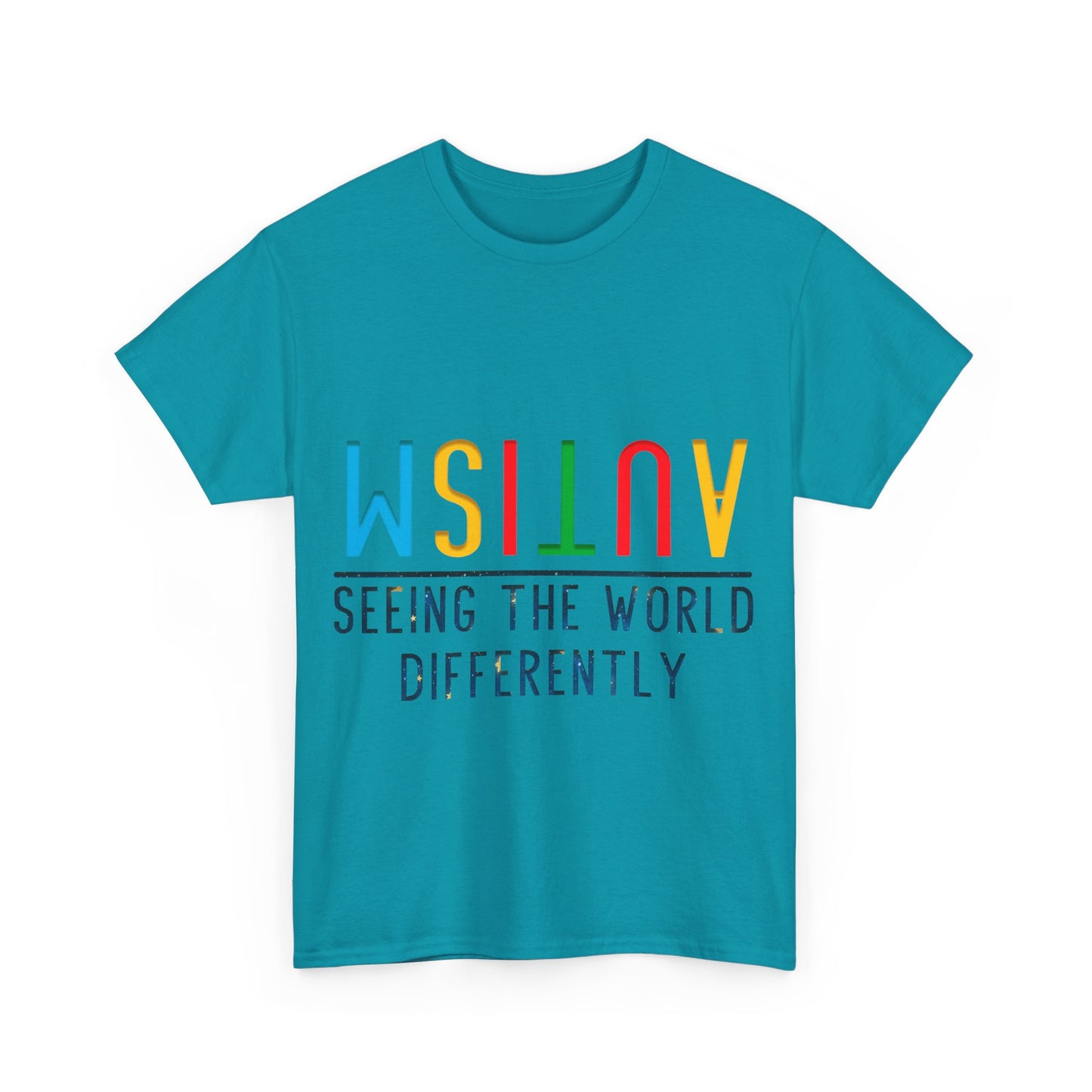 Autism Seeing the World Differently T-shirt Unisex Heavy Cotton