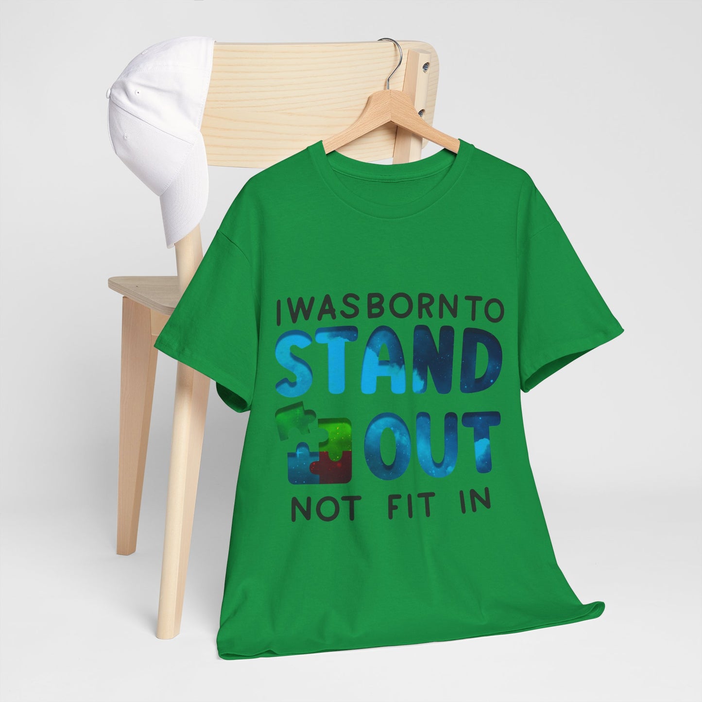 Autism I was Born To Stand Out T-shirt Unisex Heavy Cotton