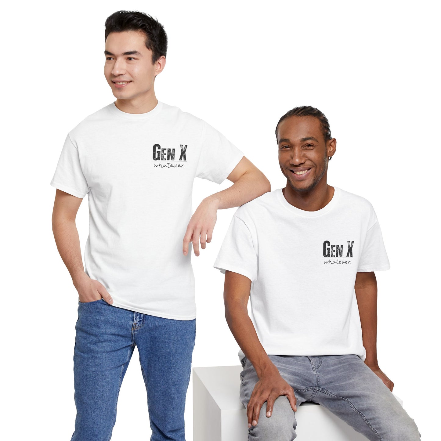 GEN X Definition Unisex Heavy Cotton T-Shirt Front & Back