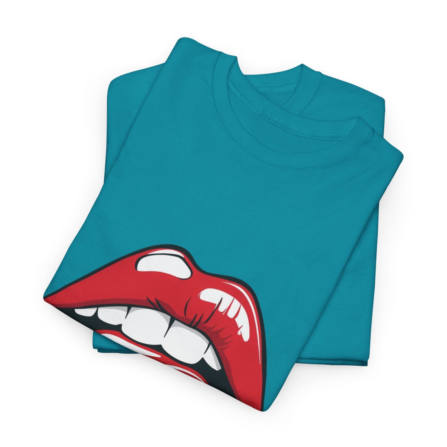 Sexy Retro PopArt Red Lips and Tounge Unisex heavy cotton Tshirt