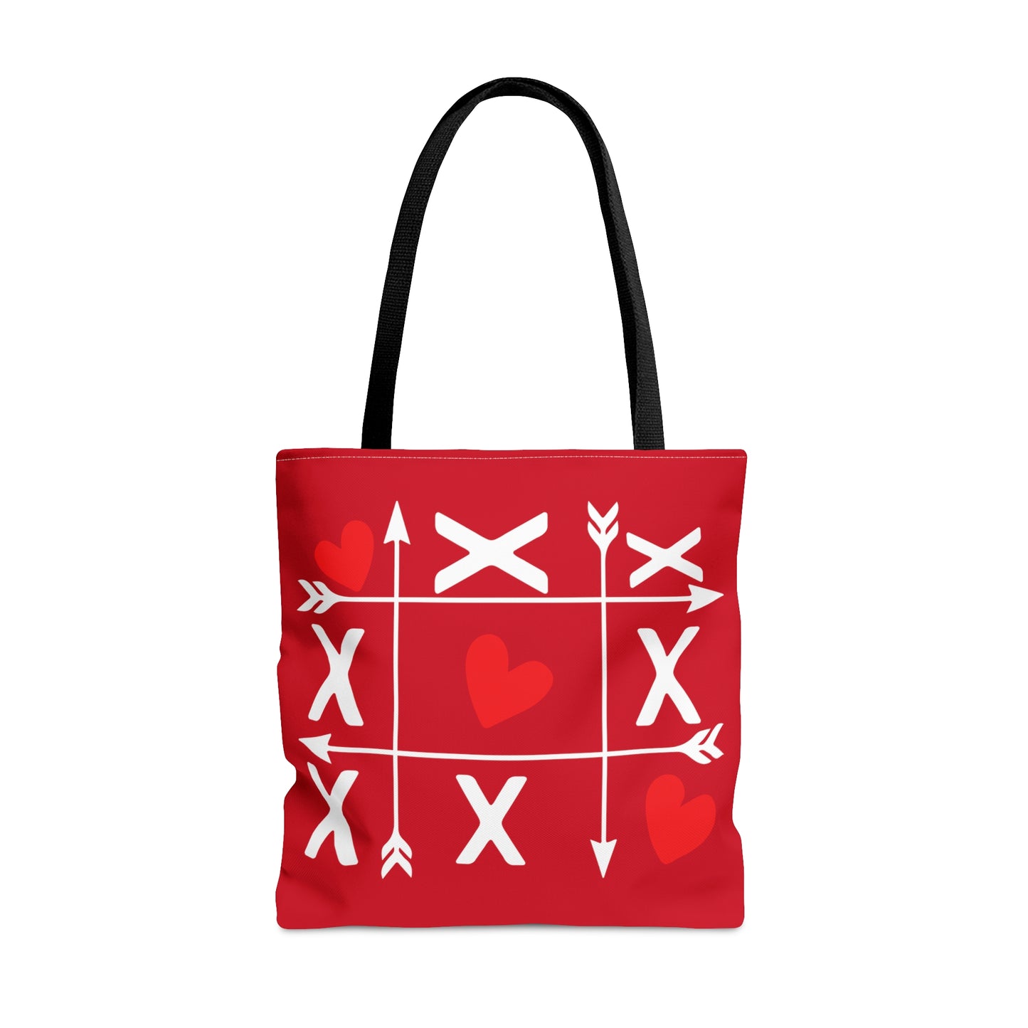 Tic-Tac-Toe Valentines Day Heart Teacher Unisex Tote Bag (AOP)