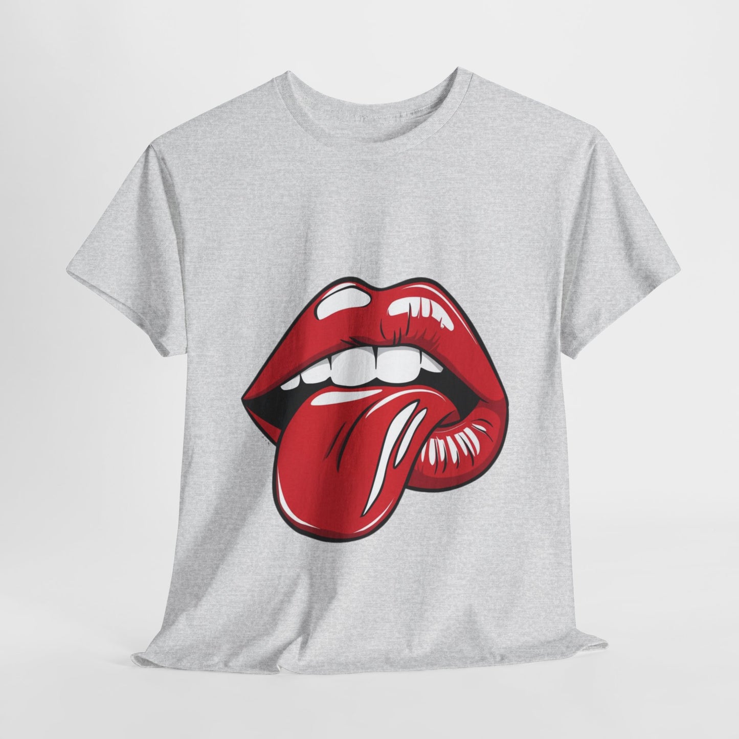 Sexy Retro PopArt Red Lips and Tounge Unisex heavy cotton Tshirt