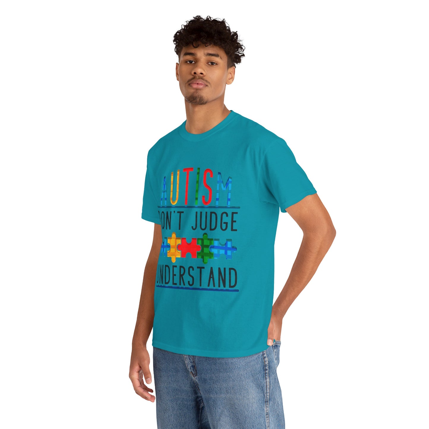 Autism Don't Judge Understand T-shirt Unisex Heavy Cotton