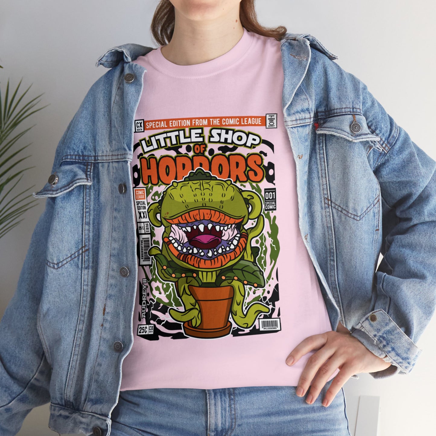 Little Shop of Horrors Audrey Pop Culture Mock Comic Cover heavy cotton T-shirt