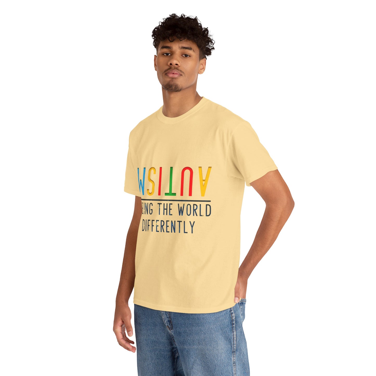 Autism Seeing the World Differently T-shirt Unisex Heavy Cotton