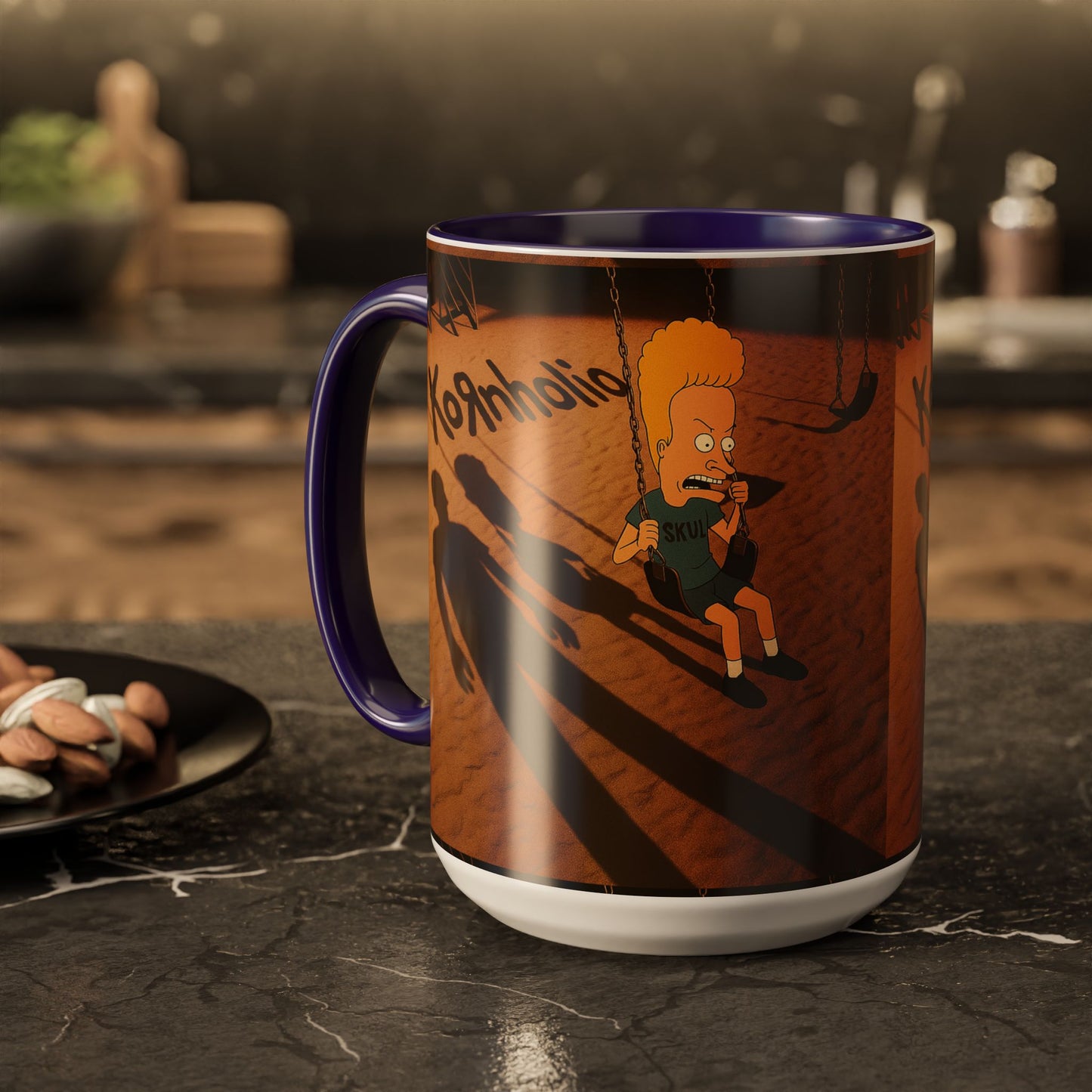 Kornholio 15 oz Coffee Mug Funny Nu Metal Cartoon Cup Multiple Colors