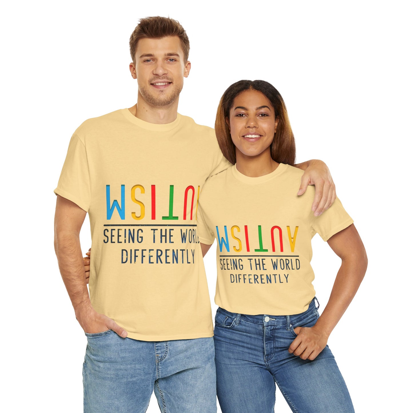 Autism Seeing the World Differently T-shirt Unisex Heavy Cotton