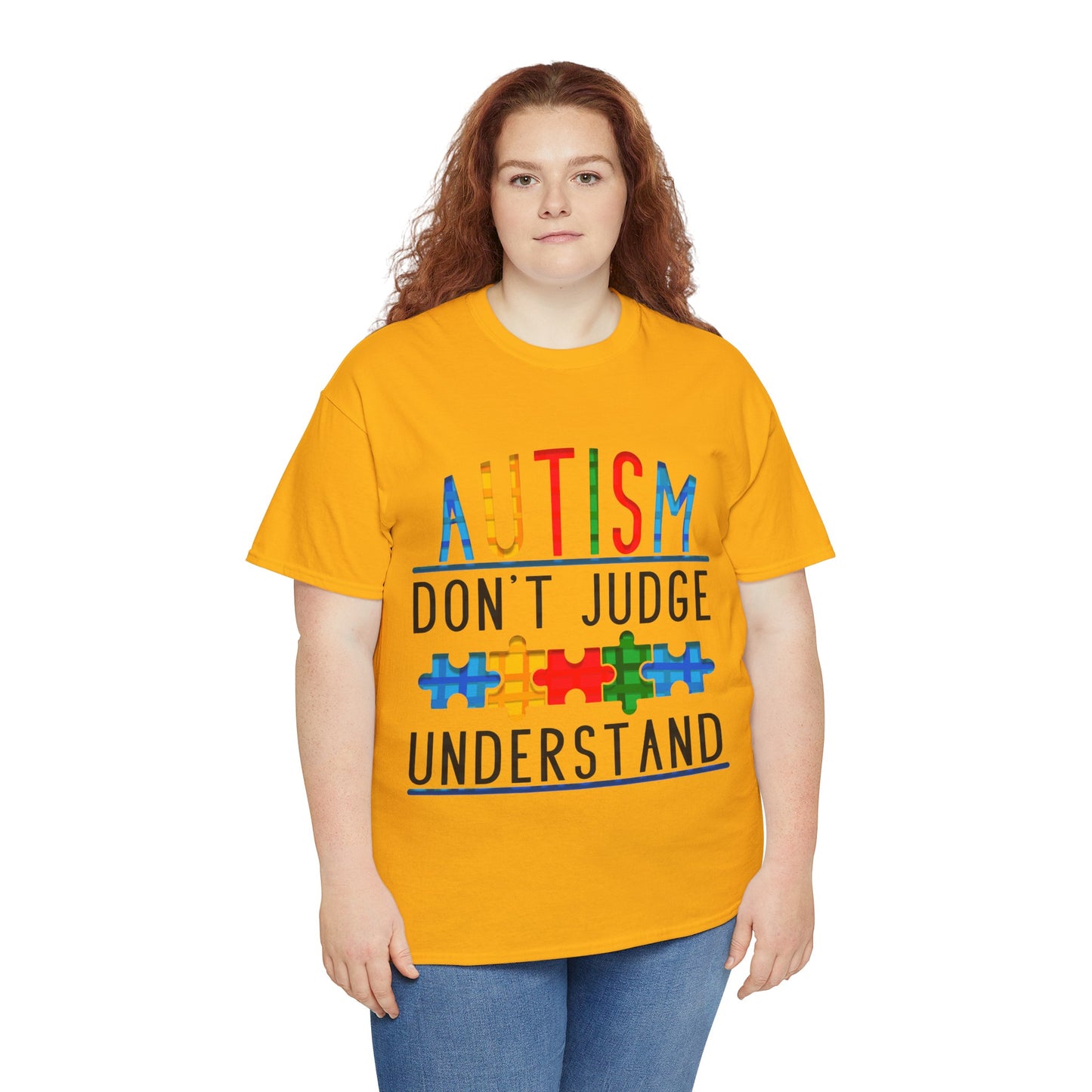 Autism Don't Judge Understand T-shirt Unisex Heavy Cotton
