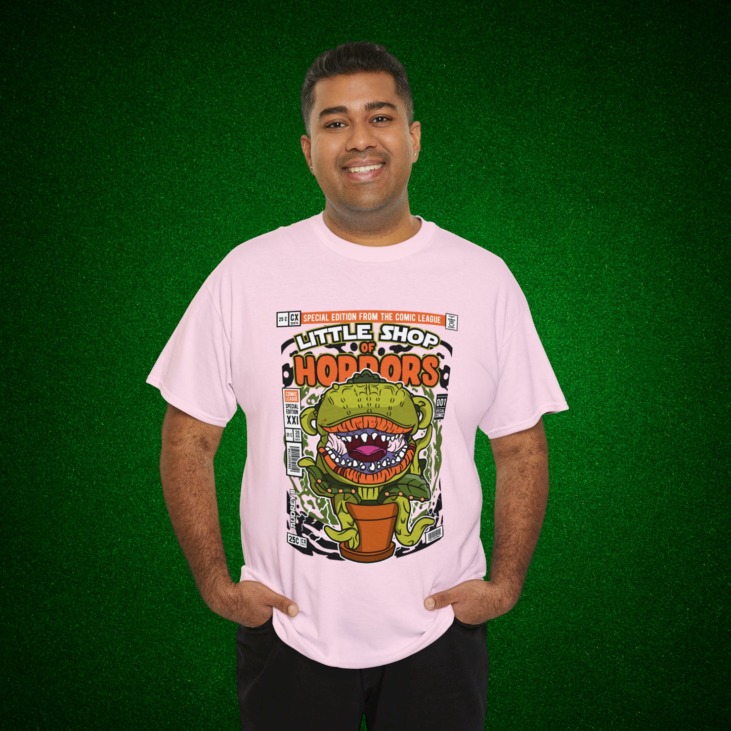 Little Shop of Horrors Audrey Pop Culture Mock Comic Cover heavy cotton T-shirt