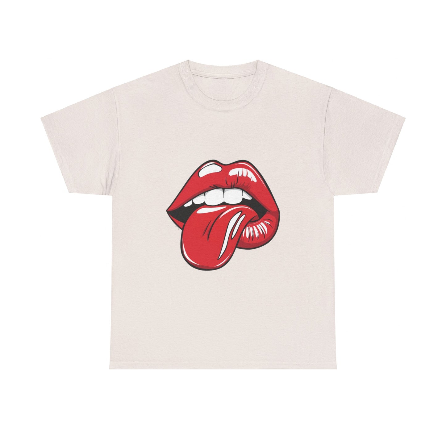 Sexy Retro PopArt Red Lips and Tounge Unisex heavy cotton Tshirt