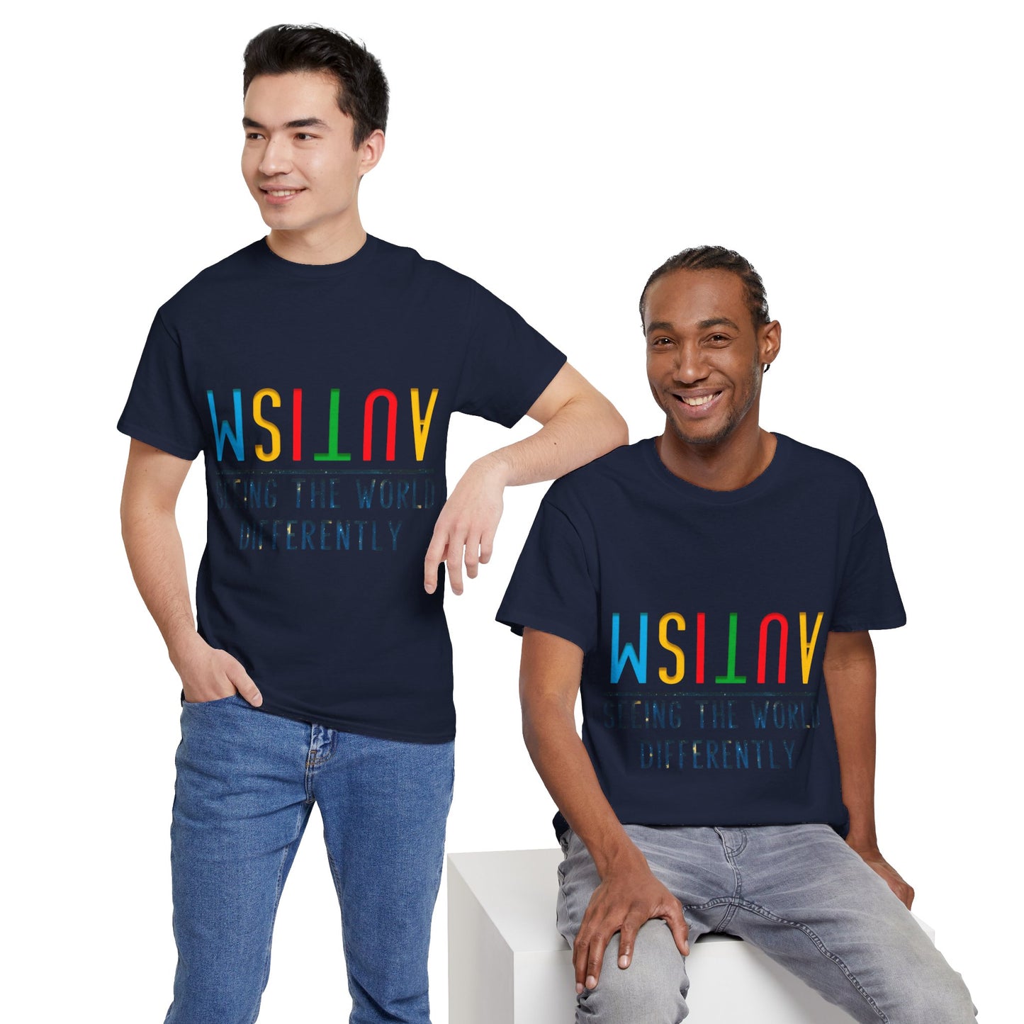 Autism Seeing the World Differently T-shirt Unisex Heavy Cotton