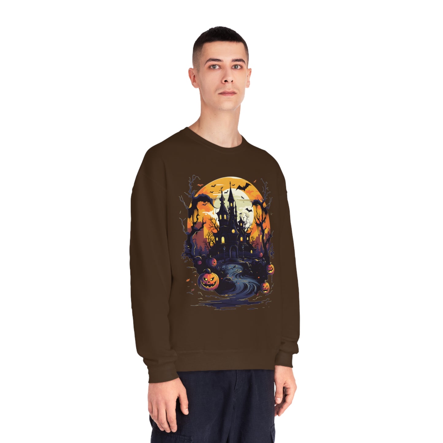 Halloween - Spooky House Unisex NuBlend® Crewneck Sweatshirt