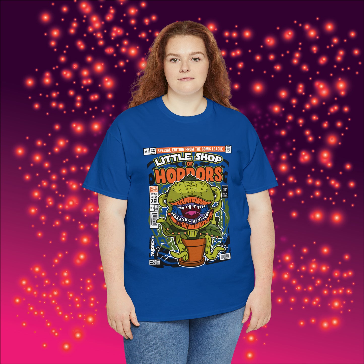 Little Shop of Horrors Audrey Pop Culture Mock Comic Cover heavy cotton T-shirt
