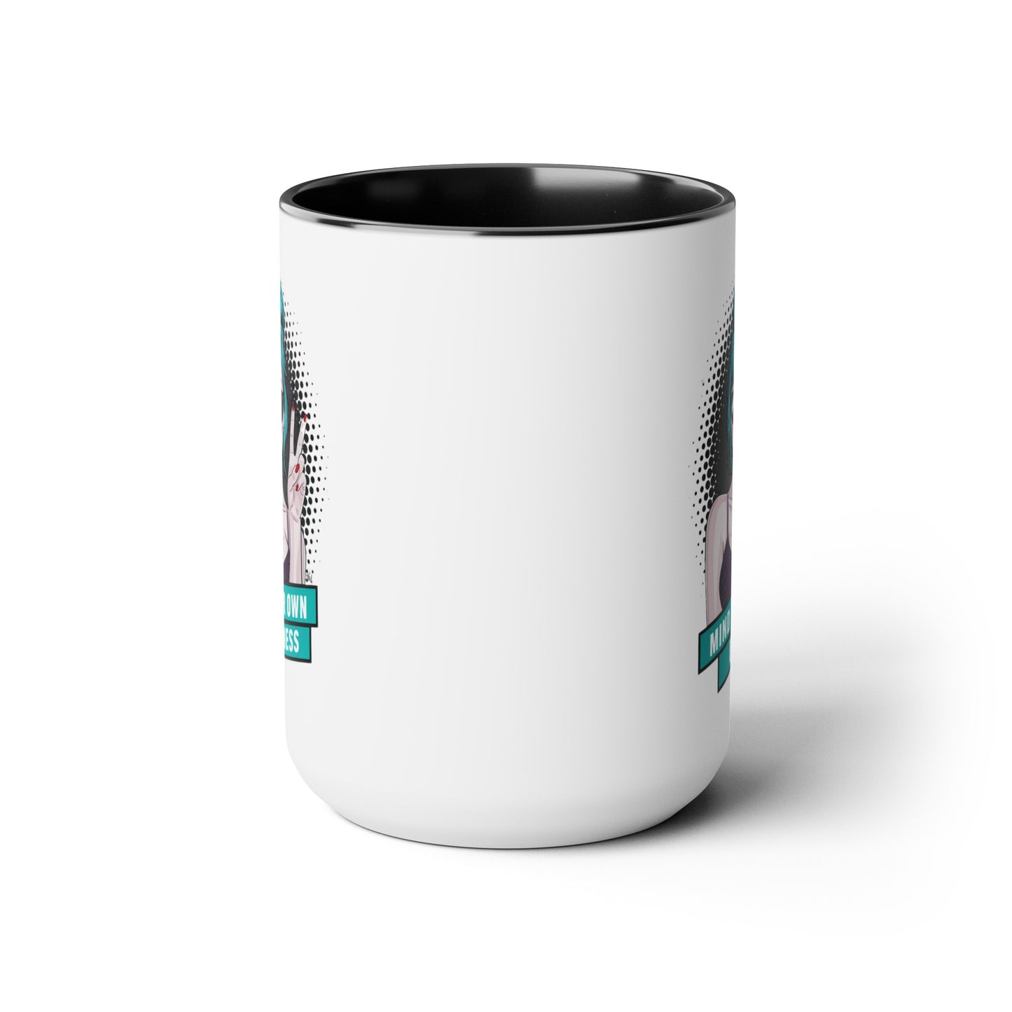 PopArt Girl Mind Your Own Business 15oz Coffee Mug
