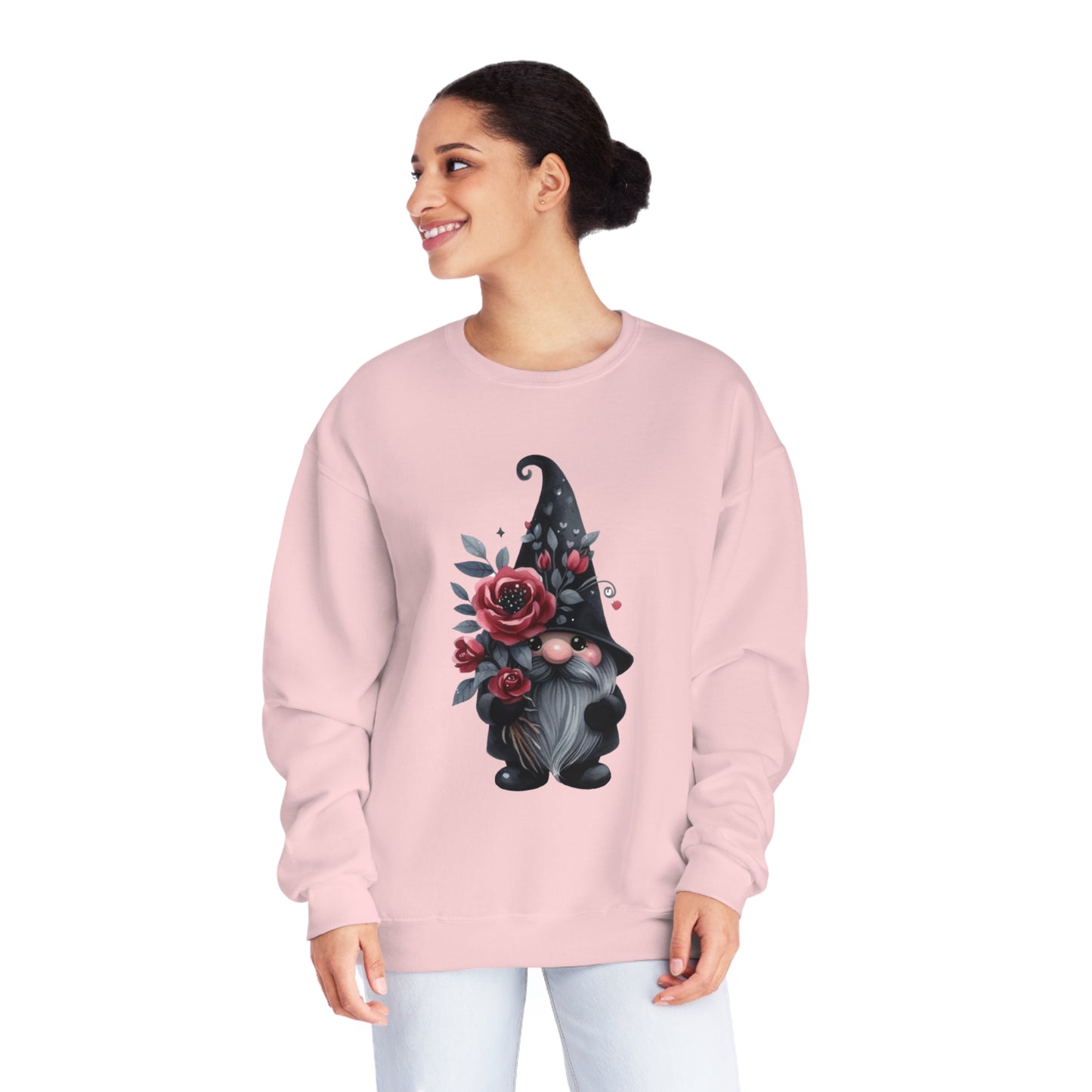 Black Valentine Gnome Unisex NuBlend® Crewneck Sweatshirt