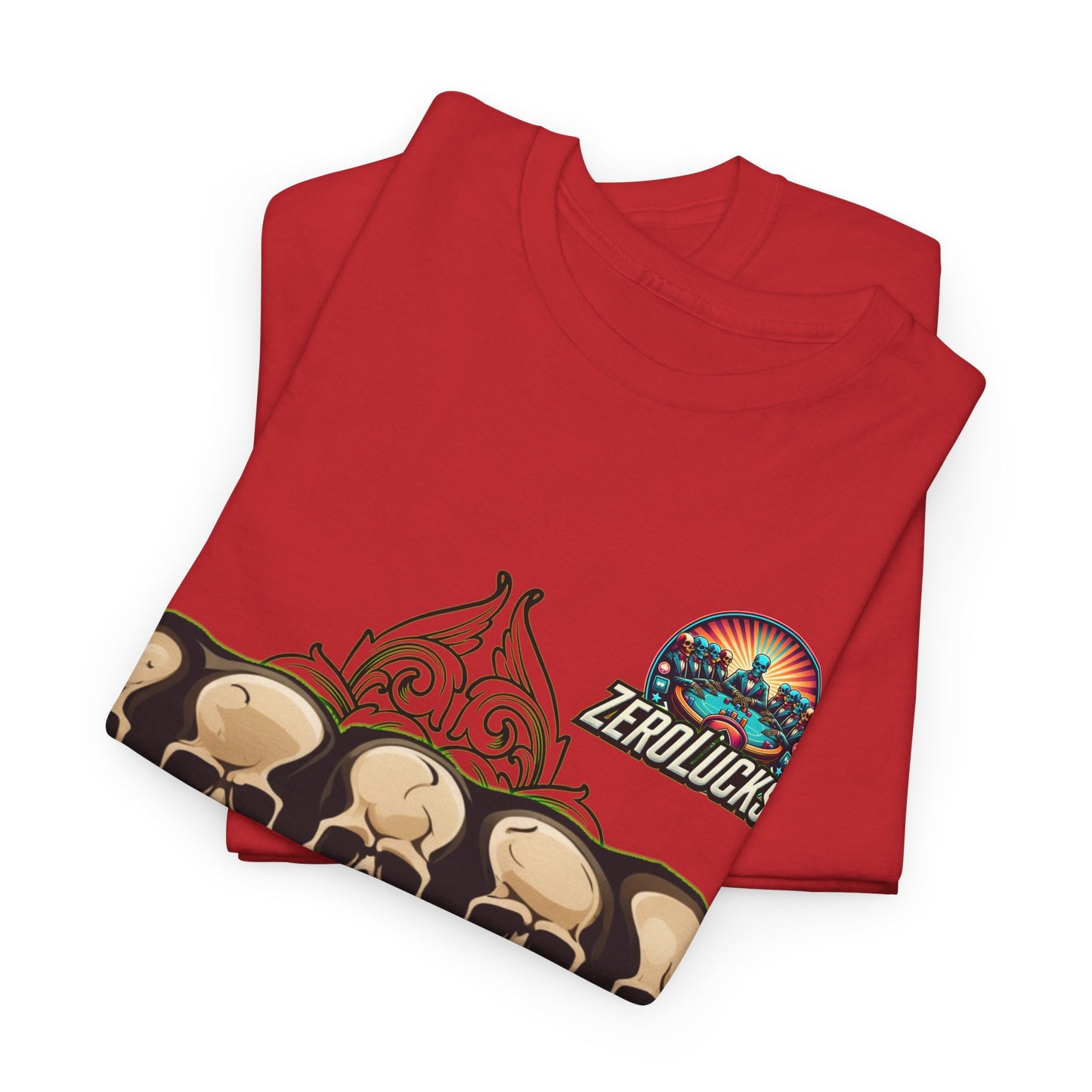 No Lucks Skulls with Spade T-shirt Unisex Heavy Cotton