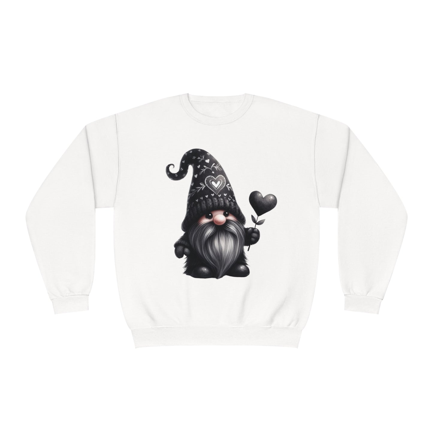 Black Valentine Gnome Unisex NuBlend® Crewneck Sweatshirt