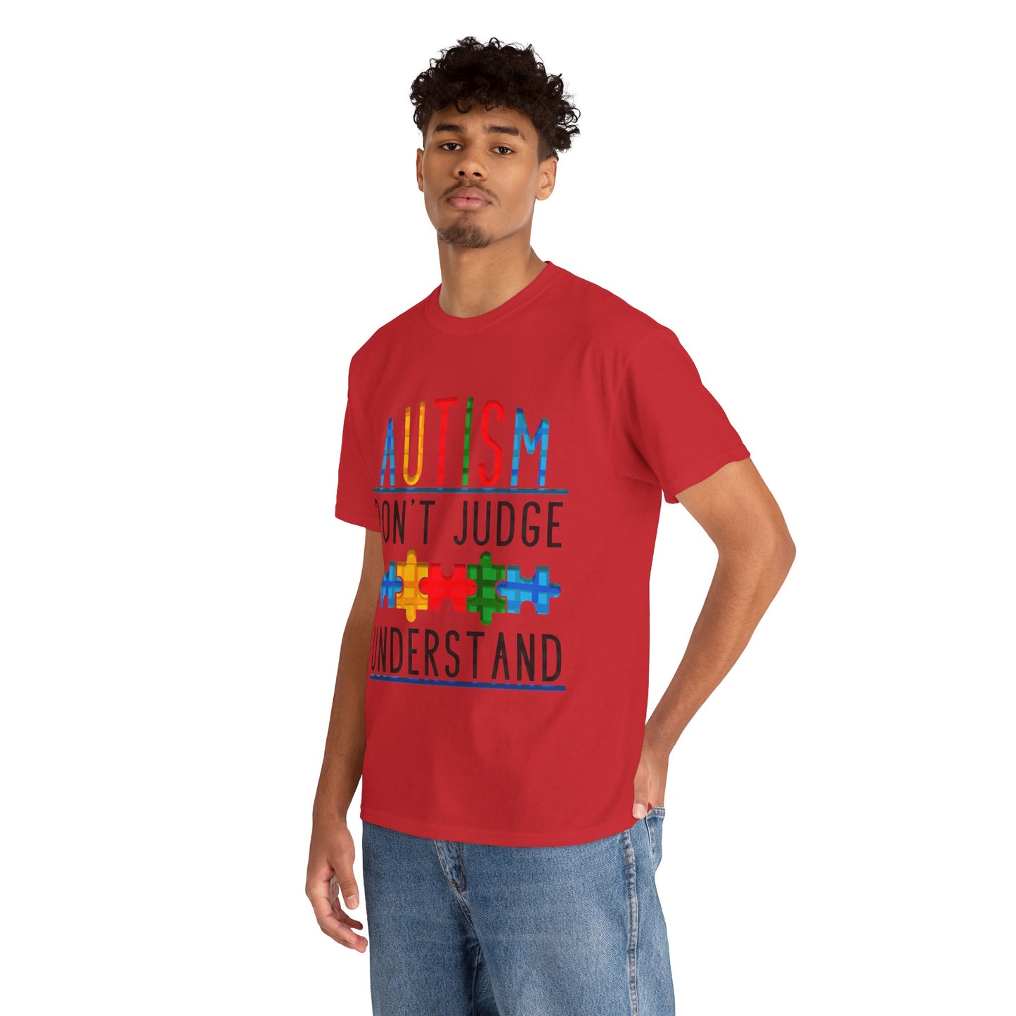 Autism Don't Judge Understand T-shirt Unisex Heavy Cotton
