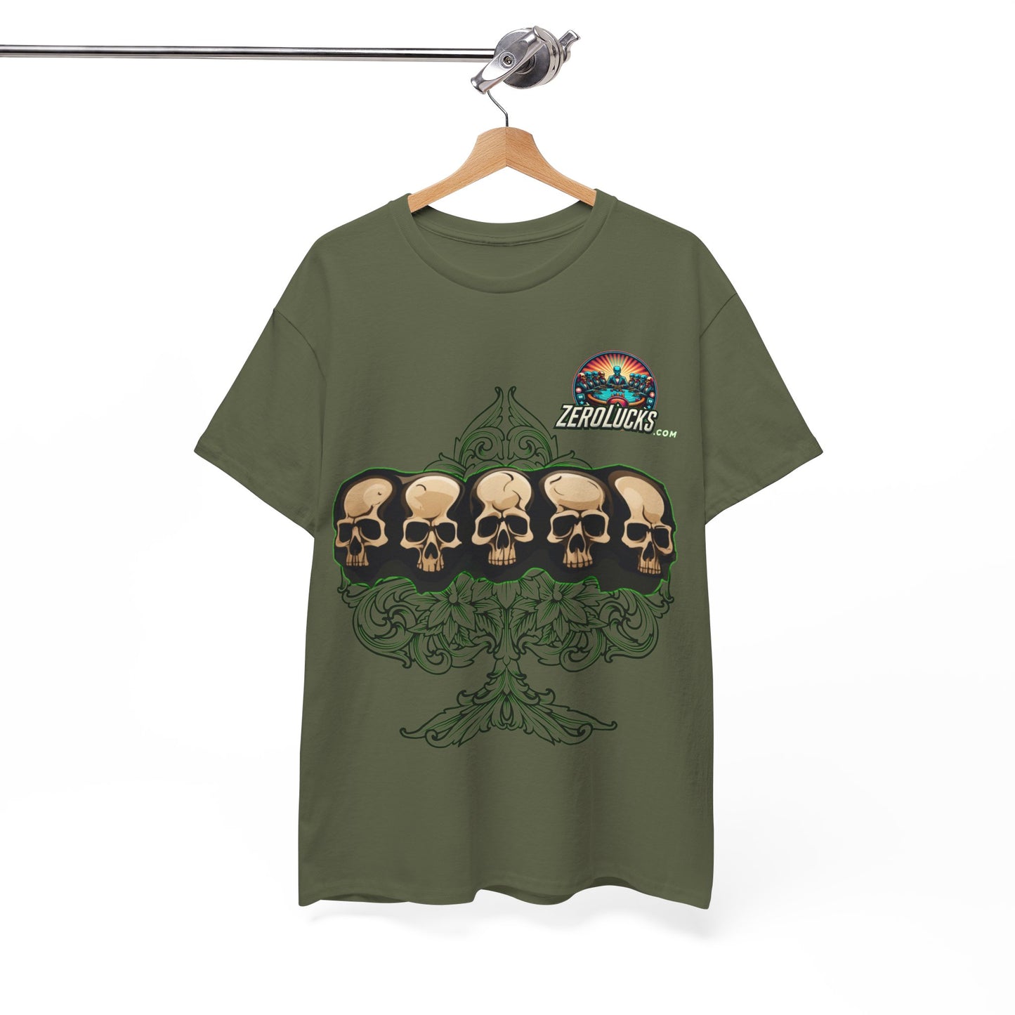 No Lucks Skulls with Spade T-shirt Unisex Heavy Cotton
