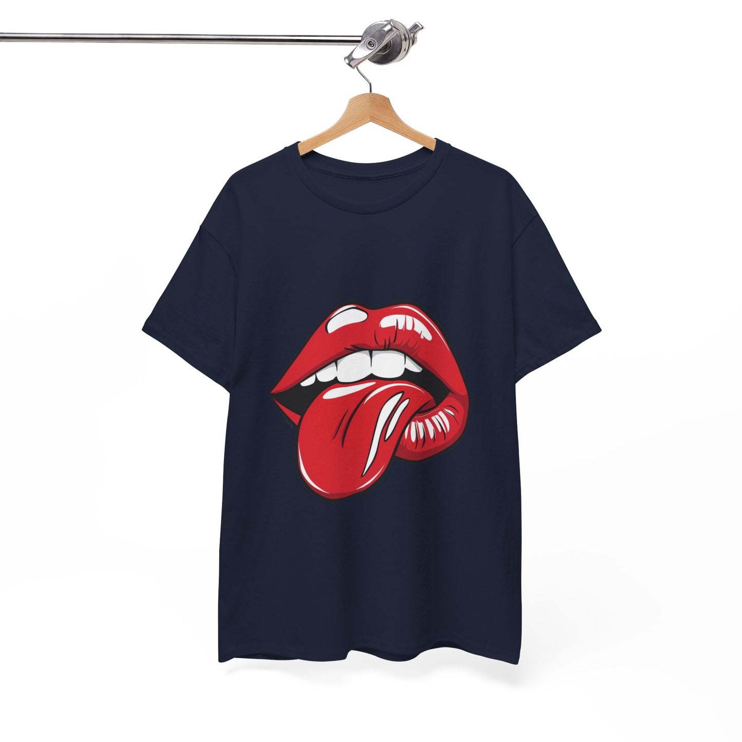 Sexy Retro PopArt Red Lips and Tounge Unisex heavy cotton Tshirt