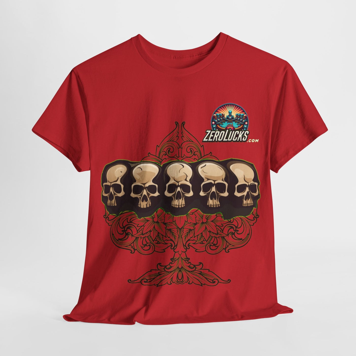 No Lucks Skulls with Spade T-shirt Unisex Heavy Cotton