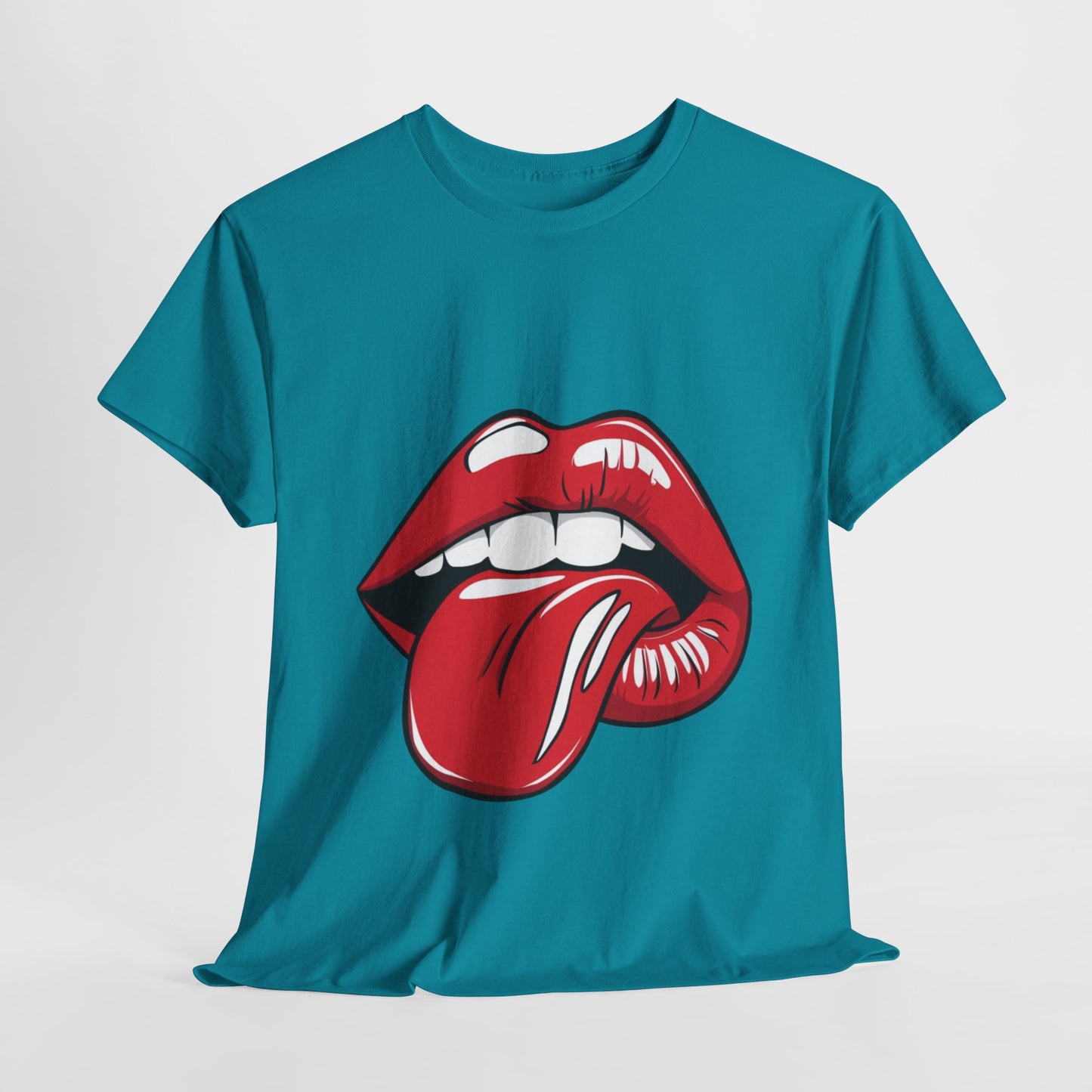 Sexy Retro PopArt Red Lips and Tounge Unisex heavy cotton Tshirt